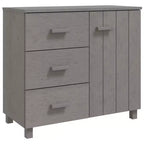 vidaXL Sideboard Buffet Cabinet with Storage for Kitchen HAMAR Solid Pinewood - Light Gray