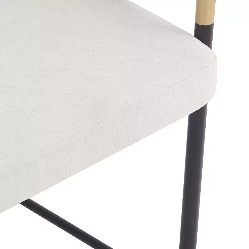 Taburetes de cocina tapizados Kalysta Modern Metal con reposabrazos curvos