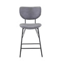 Jofran,Modern Faux Leather Split-Back Upholstered Counter Height Barstool (Set of 2)