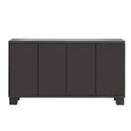 Elegante aparador buffet con estantes ajustables y tiradores dorados