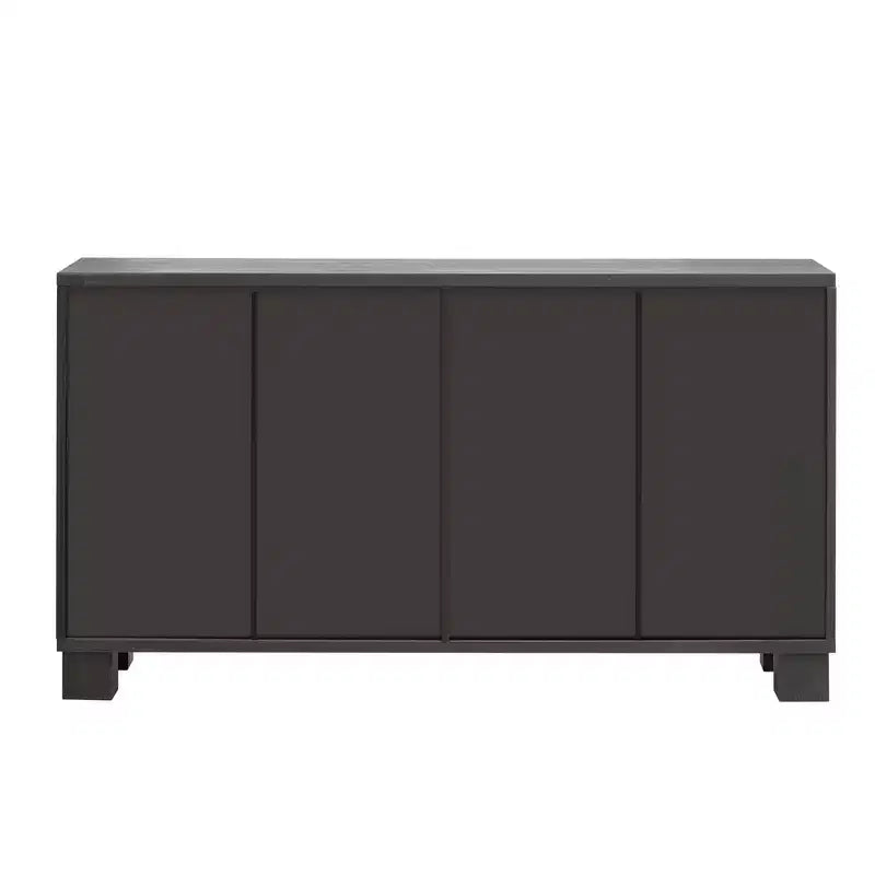 Elegante aparador buffet con estantes ajustables y tiradores dorados