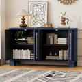 Merax Elegant Sideboard Buffet Cabinet with Adjustable Shelves & Gold Handles