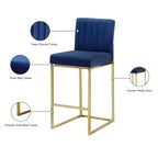 Taburete de terciopelo Giselle Navy