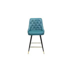 Taburete de mostrador/bar Portnoy Teal de piel vegana