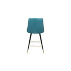 Taburete de mostrador/bar Portnoy Teal de piel vegana