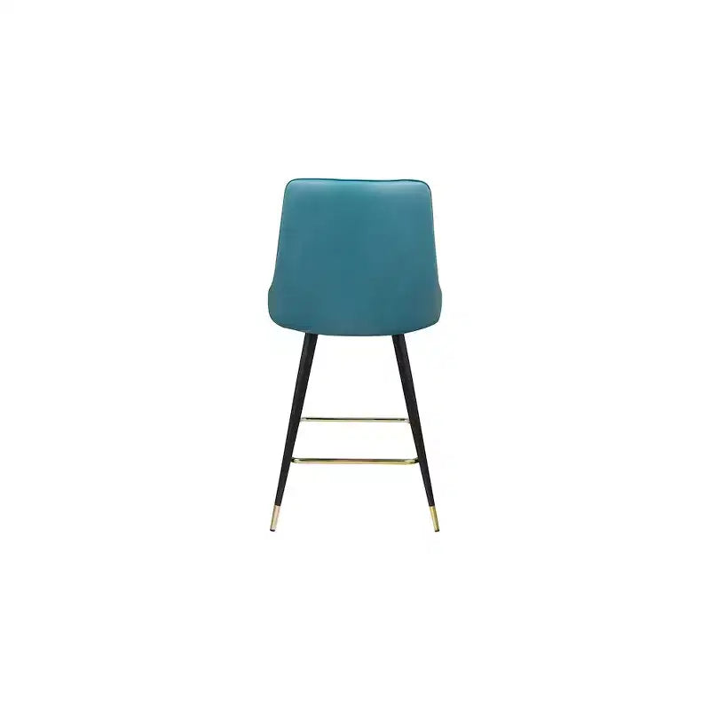 Taburete de mostrador/bar Portnoy Teal de piel vegana