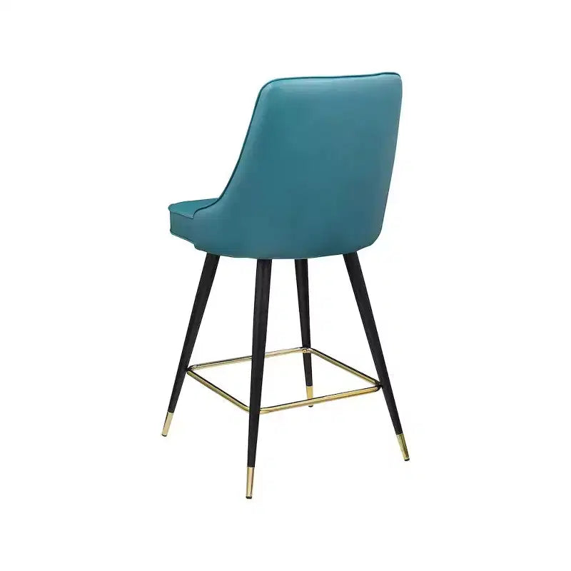 Taburete de mostrador/bar Portnoy Teal de piel vegana