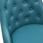 Taburete de mostrador/bar Portnoy Teal de piel vegana