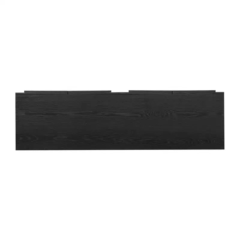 Aparador de madera de 4 puertas con estantes ajustables