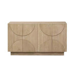 Aparador de madera de 4 puertas con estantes ajustables