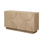 Aparador de madera de 4 puertas con estantes ajustables