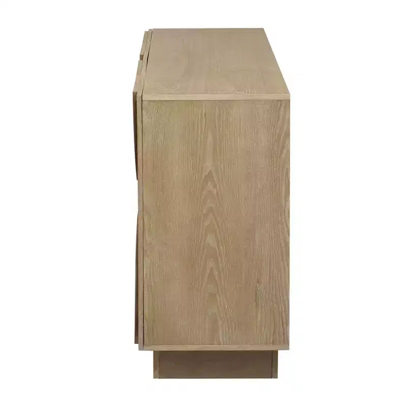 Aparador de madera de 4 puertas con estantes ajustables