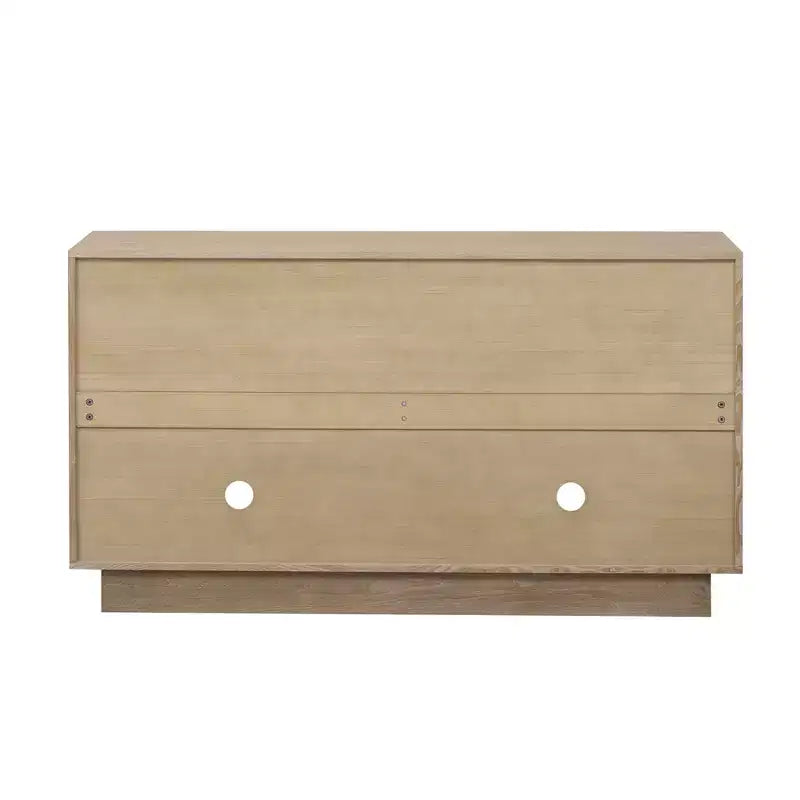 Aparador de madera de 4 puertas con estantes ajustables