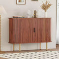 47 Sideboard Buffet Cabinet, Three height adjustable rack,Sliding Door,Mid Century Modern Accent Cabinet for Kitchen, Living Room, Entryway