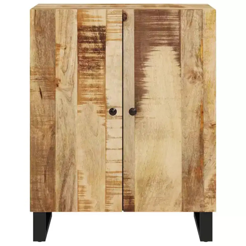 Aparador de madera maciza de mango negra con puertas medianas