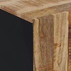 Aparador de madera maciza de mango negra con puertas medianas