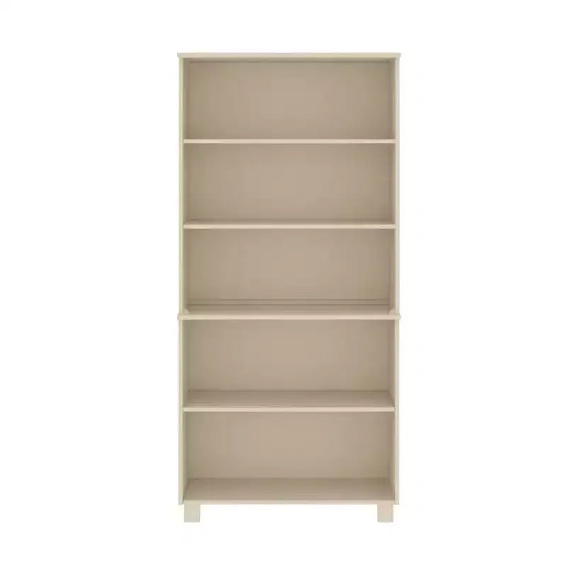 Aparador alto de madera maciza de pino en color miel, aparador resistente con amplio espacio de almacenamiento