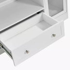 Aparador Pearson Modern 51 de madera y cristal con cajón y estantes ajustables