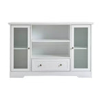 Aparador Pearson Modern 51 de madera y cristal con cajón y estantes ajustables