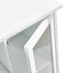 Aparador Pearson Modern 51 de madera y cristal con cajón y estantes ajustables