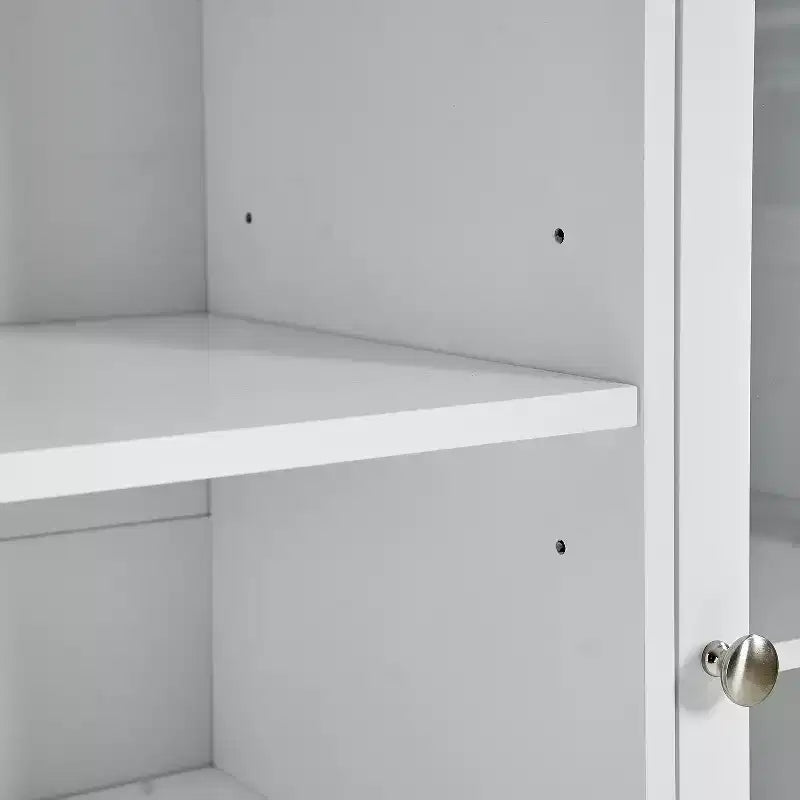 Aparador Pearson Modern 51 de madera y cristal con cajón y estantes ajustables