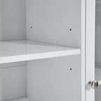 Aparador Pearson Modern 51 de madera y cristal con cajón y estantes ajustables