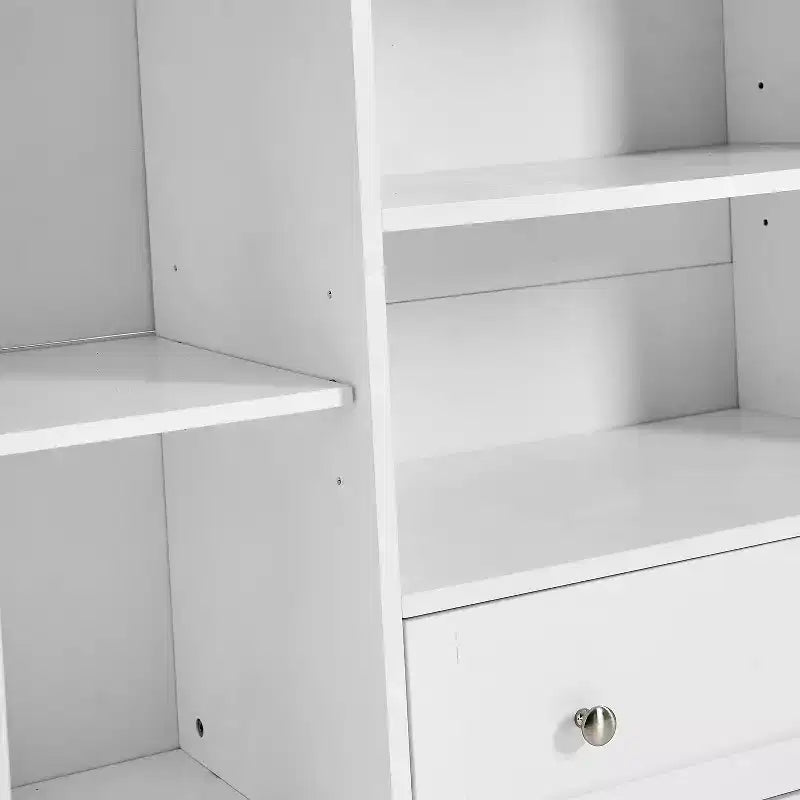 Aparador Pearson Modern 51 de madera y cristal con cajón y estantes ajustables