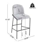 Taburetes de barra tapizados de metal contemporáneo Annas