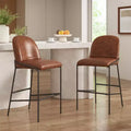 Christopher Knight Home Annas Contemporary Metal Upholstered Barstools (Set of 2)