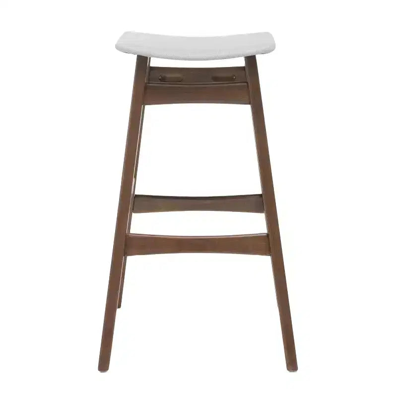 Taburetes de bar sin respaldo tapizados en tela de 29.5 pulgadas Elise Mid-Century Modern