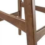 Taburetes de bar sin respaldo tapizados en tela de 29.5 pulgadas Elise Mid-Century Modern