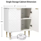 Mueble de almacenamiento, aparador moderno con 2 puertas decorativas con patrón en relieve, mueble tipo bufé con estante ajustable para cocina, entrada