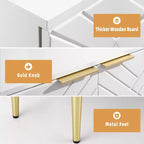 Mueble de almacenamiento, aparador moderno con 2 puertas decorativas con patrón en relieve, mueble tipo bufé con estante ajustable para cocina, entrada