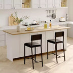 Sillas de comedor tapizadas en PU con respaldo curvado, sillas de comedor modernas, sillas de cocina con patas de metal de 26 pulgadas y estructura resistente en forma de H