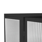 Armario de pared moderno de 2 puertas Okak con almacenamiento de 2 niveles y estante abierto, toallero para entrada/comedor/sala de estar/cocina