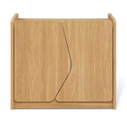 LuxenHome Modern Storage and Sideboard Cabinet, 2 Doors with Soft-Close Hinges, Raised Sides