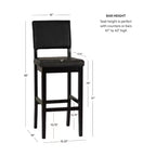 Taburete de bar Milano negro