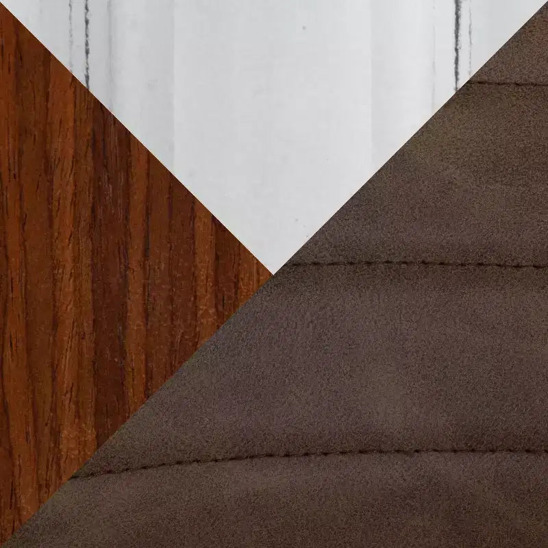 Taburetes Symphony Nuez Madera/Metal Cromado/PU Espresso
