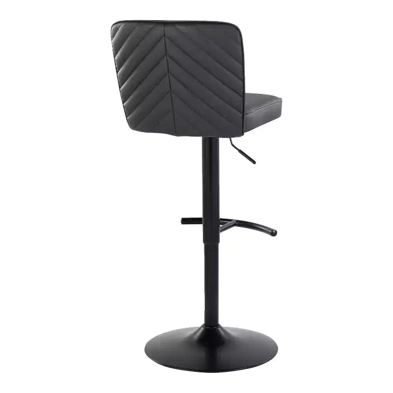 Taburetes de bar ajustables Henry metal negro/PU negro