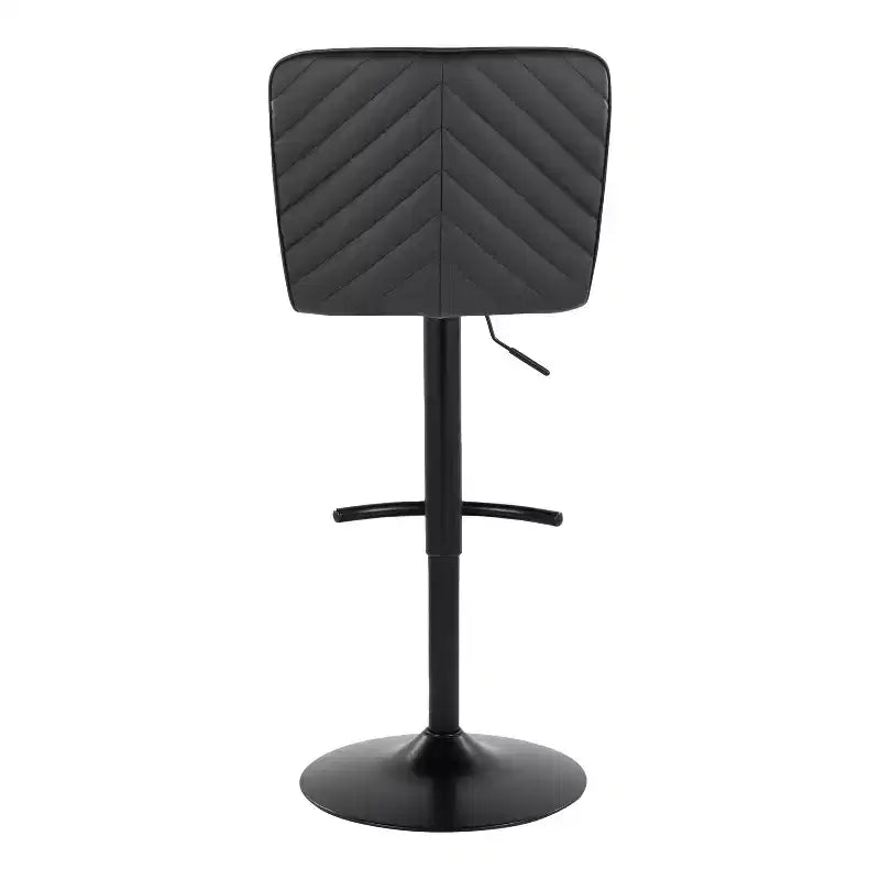 Taburetes de bar ajustables Henry metal negro/PU negro