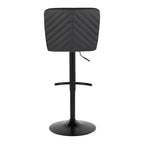 Taburetes de bar ajustables Henry metal negro/PU negro