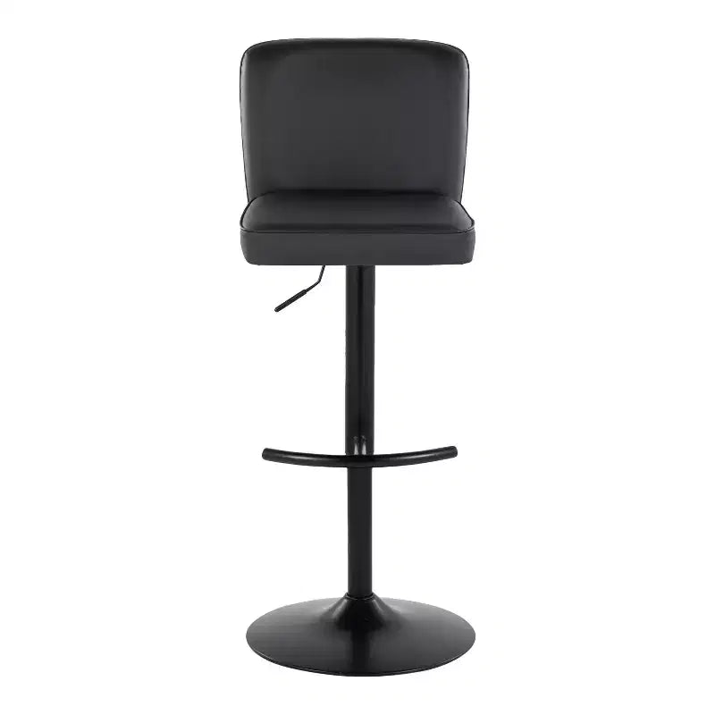 Taburetes de bar ajustables Henry metal negro/PU negro