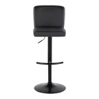 Taburetes de bar ajustables Henry metal negro/PU negro