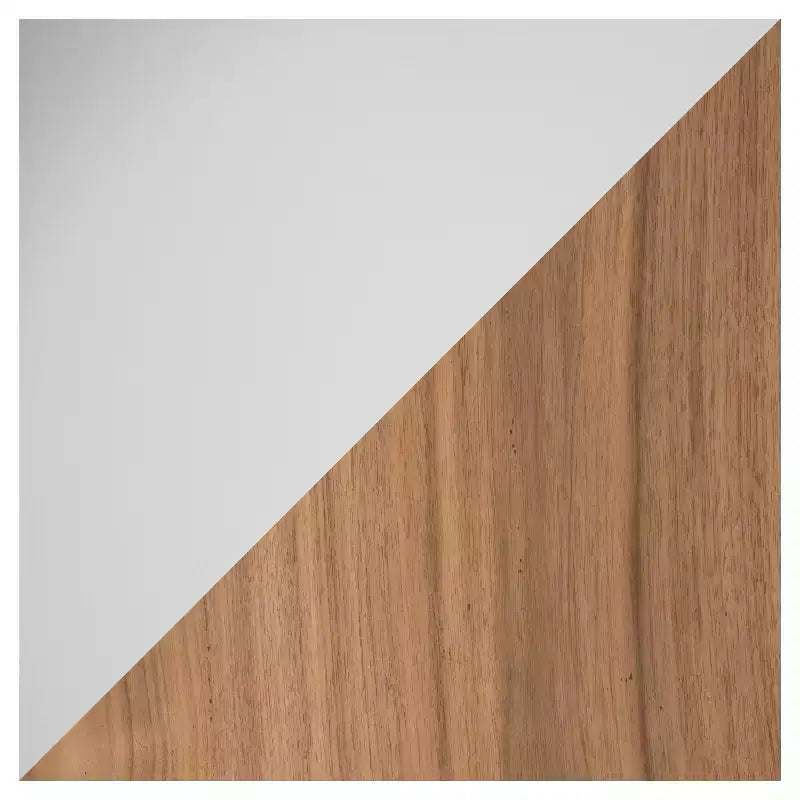 Taburete de barra Mara contemporáneo de 26" de altura de mostrador blanco: piel sintética, respaldo de madera, patas de acero