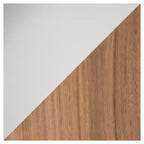 Taburete de barra Mara contemporáneo de 26" de altura de mostrador blanco: piel sintética, respaldo de madera, patas de acero