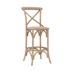Roxy Wash Upholstery Barstool Gray - Linon: Elm Wood, French Country Design, 30" Seat Height
