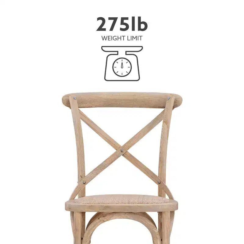 Taburete Roxy Wash tapizado en gris: Madera de olmo, diseño rústico francés, 76 cm de altura de asiento