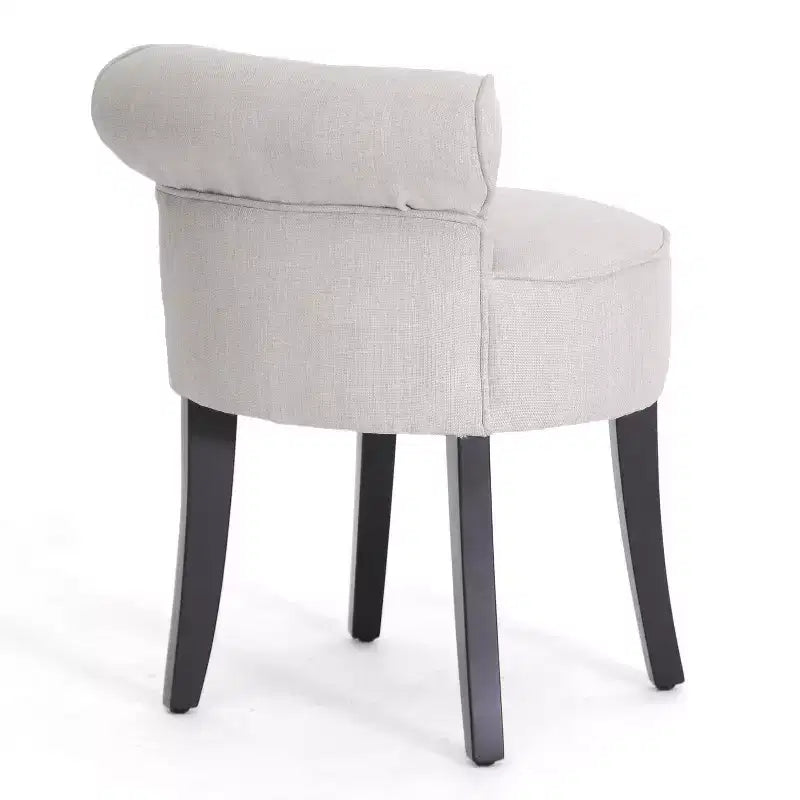 Taburete de bar Millani Linen Modern Lounge de altura de mostrador ajustable beige: forma cuadrada, estructura de madera, respaldo acolchado