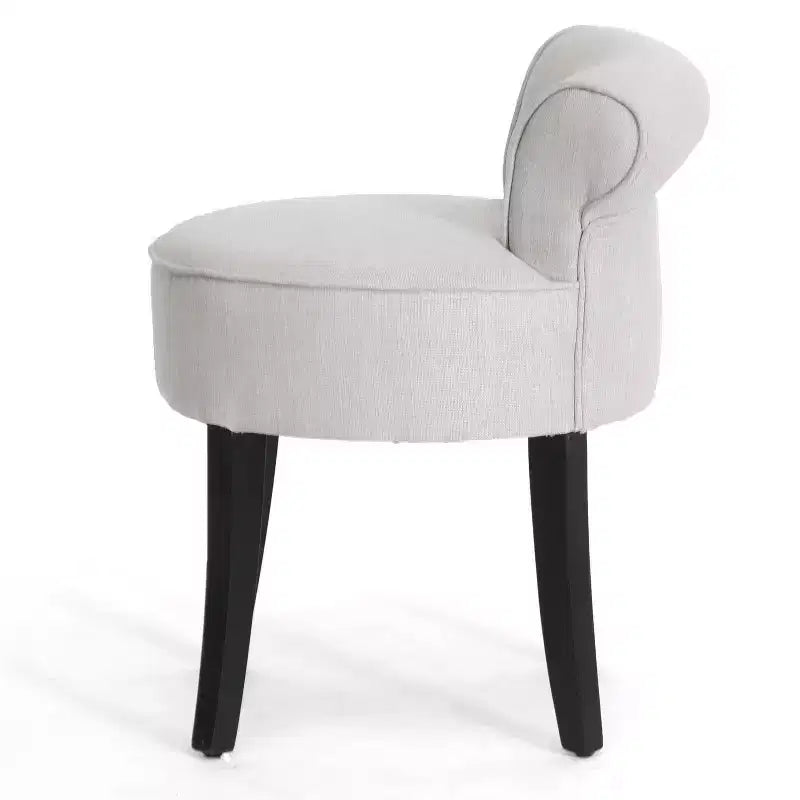 Taburete de bar Millani Linen Modern Lounge de altura de mostrador ajustable beige: forma cuadrada, estructura de madera, respaldo acolchado