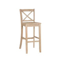 Linon Torino Wash X Back Counter Height Barstool Gray